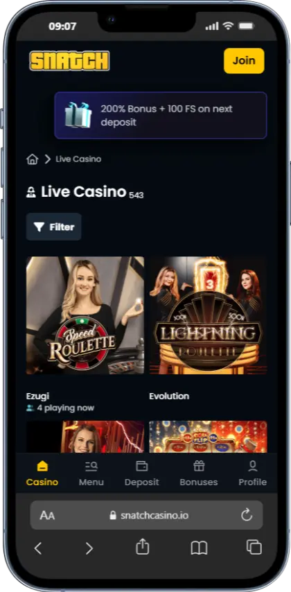 Live games Snatch Live games Snatch