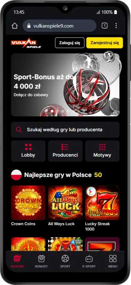VulkanSpiele dla Android Wersja dla Android VulkanSpiele